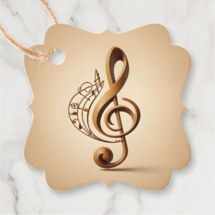 Custom Text Musical Clef Note Favour Tags