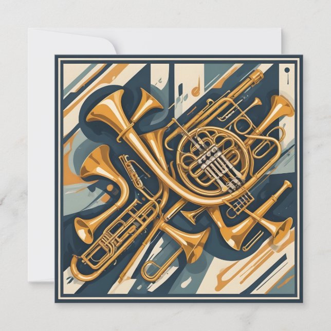 Custom Text Musical Instruments Card (Front)