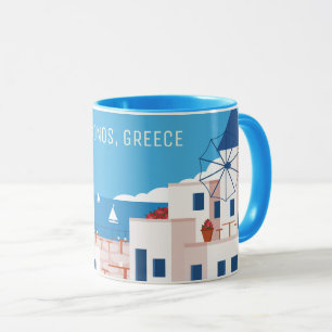 Custom Text Mykonos Greece Mug