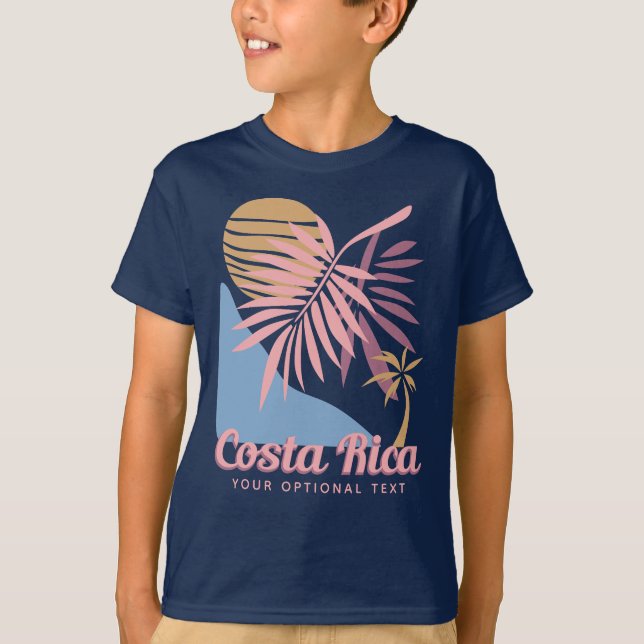 Custom Text & Name Costa Rica T-Shirt (Front)