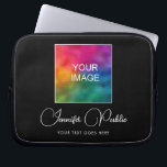 Custom Text Name Image Colour Elegant Template Laptop Sleeve<br><div class="desc">Custom Image Photo Picture Business Company Logo Add Text Name Template Elegant Modern Neoprene 10 inch Laptop Sleeve.</div>