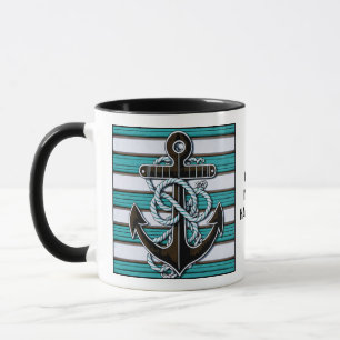 Custom Text Nautical Anchor Mug