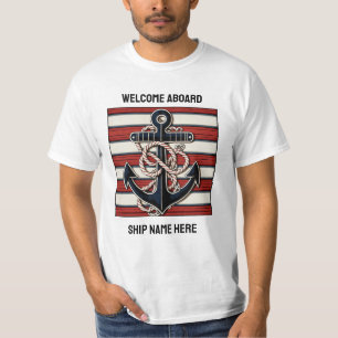 Custom Text Nautical Anchor T-Shirt