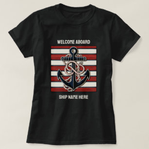 Custom Text Nautical Anchor T-Shirt