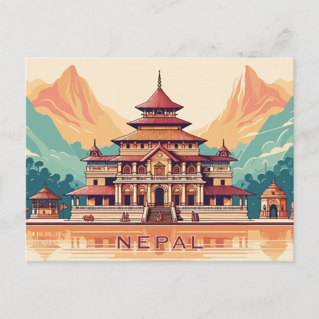 Custom Text Nepal Postcard (Front)