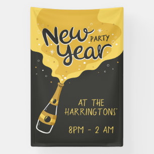 Custom Text New Year Party Banner