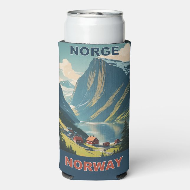 Custom Text Norway Seltzer Can Cooler (Seltzer Back)