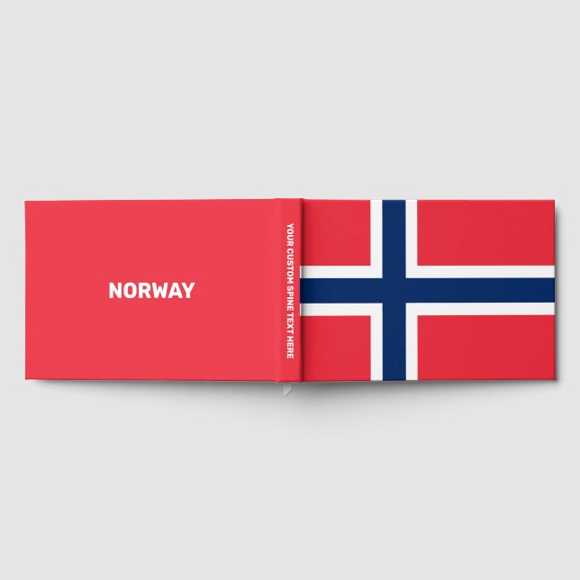 Custom Text Norwegian Flag Guest Book (Full)