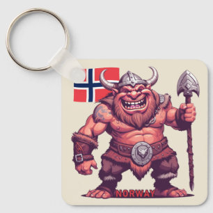 Custom Text Norwegian Troll Key Ring