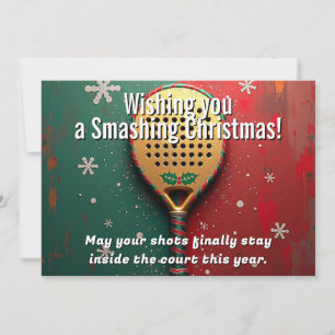 🎾🎄Custom text, Off-Court Wishes, On-Court Misses Holiday Card