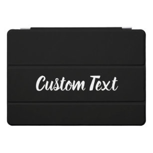 Custom Text on Black with White Script iPad Pro Cover