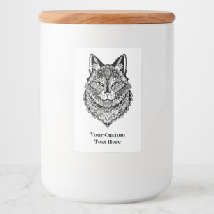 Custom Text Ornamental Cat Food Label