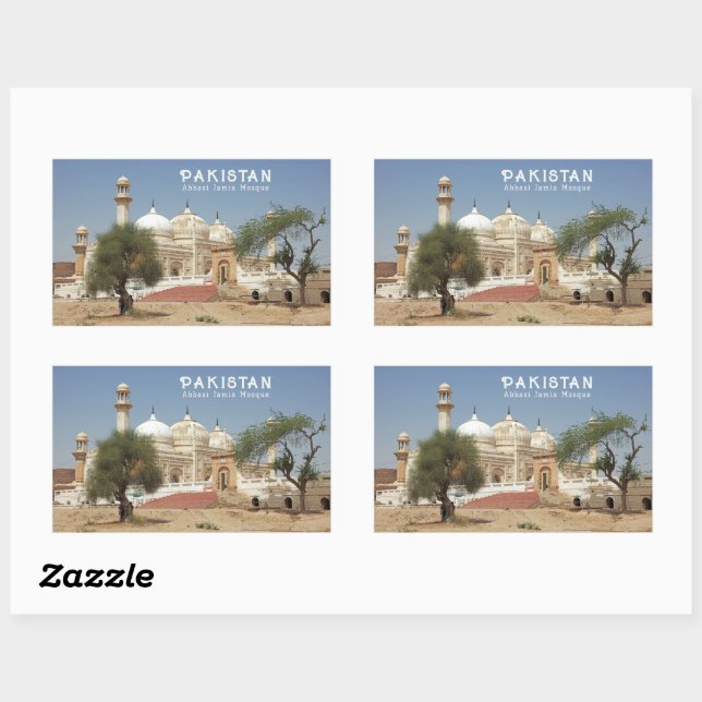 Custom Text Pakistan Rectangular Sticker (Sheet)