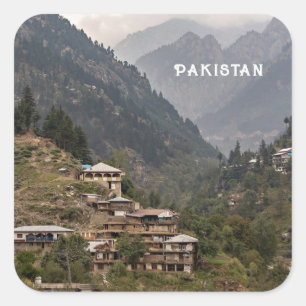 Custom Text Pakistan Square Sticker