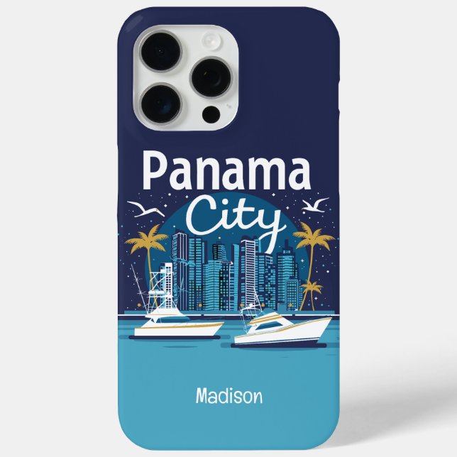 Custom Text Panama City Case-Mate iPhone Case (Back)