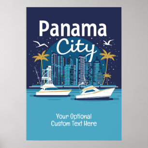 Custom Text Panama City Poster