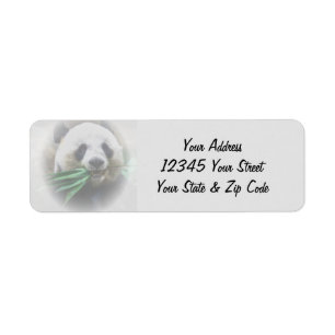 Custom  Text Panda Return Address Label