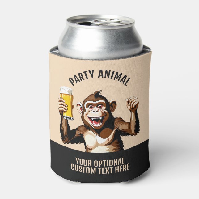 Custom Text Party Animal Can Cooler (Can Front)