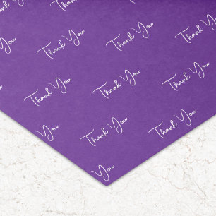 Custom Text Pattern Thank You Purple Tissue Paper