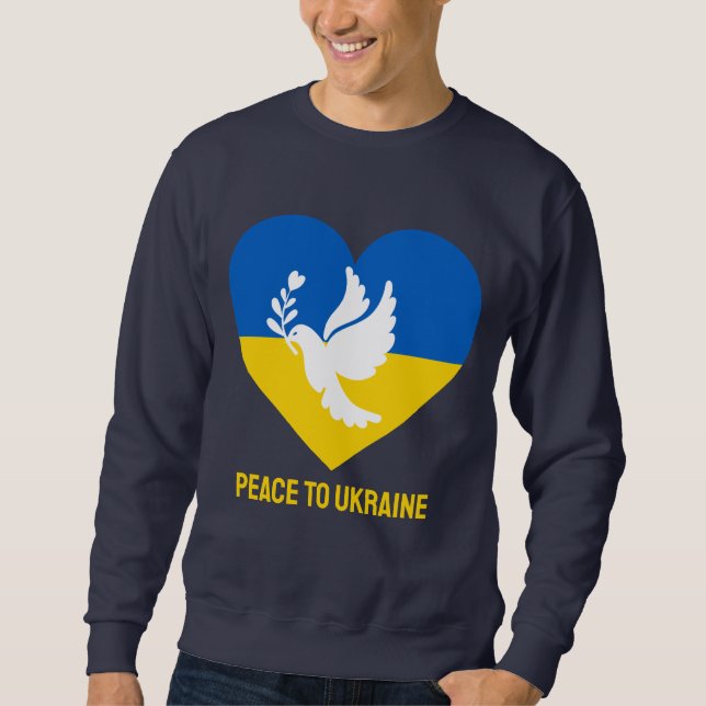 Custom Text Peace to Ukraine Sweatshirt (Front)
