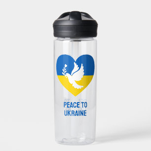Custom Text Peace to Ukraine Water Bottle