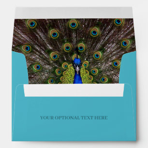 Custom Text Peacock Envelope