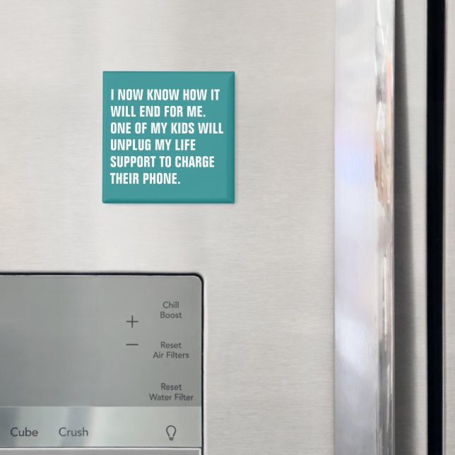 Custom Text Personalised Funny Quote Magnet (In Situ (Fridge))