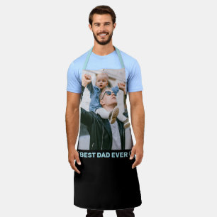 Custom text personalised photo and hearts apron