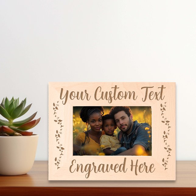 Custom text Personalised Vines Etched Frames (Creator Uploaded)