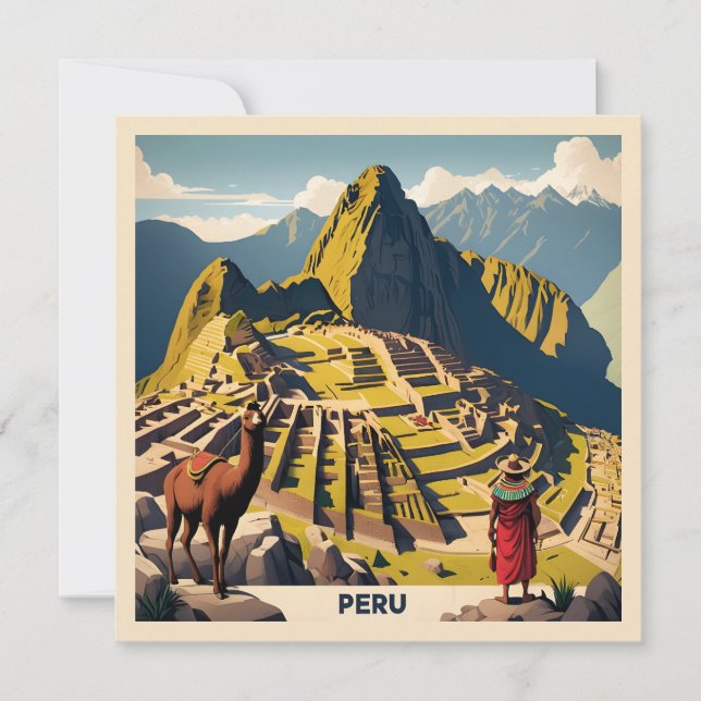 Custom Text Peru Machu Picchu (Front)