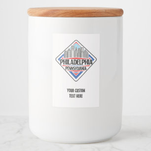 Custom Text Philadelphia Pennsylvania Food Label
