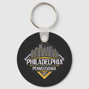 Custom Text Philadelphia Pennsylvania Key Ring