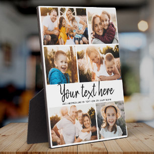 Custom Text Photo Collage Modern Family Keepsake P Plaque