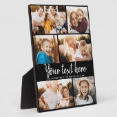 Custom Text Photo Collage Modern Family Keepsake Plaque (Side)