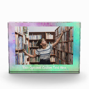 Custom Text & Photo Colour Explosion Block