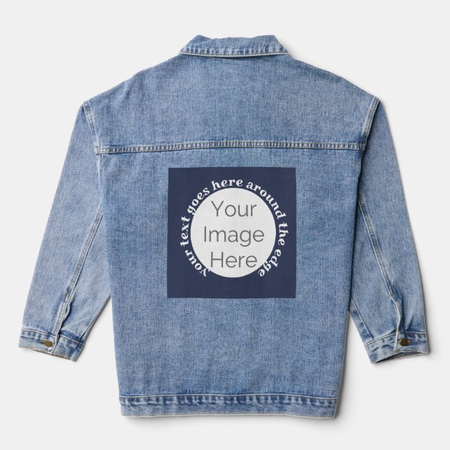 Custom text Photo Denim Jacket – Bachelorette Fun (Back)