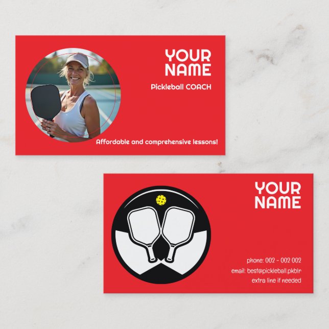 Custom text & Photo Paddle Pro Calling Card (Front/Back)