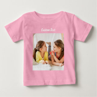 Custom Text Photo Personalised Baby T-Shirt