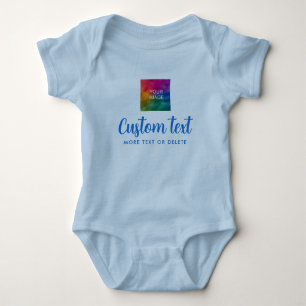 Custom Text Photo Unisex Jersey One-Pieces Boy Baby Bodysuit