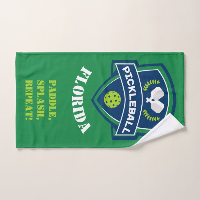 Custom text Pickleball 2-sided Hand Towel (Hand Towel)
