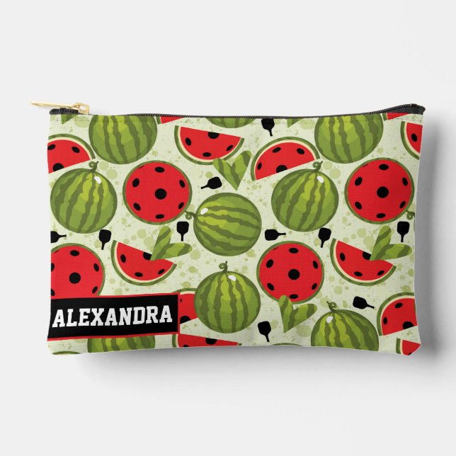 Custom text pickleball Fresh Rally Accessory Pouch (Front)