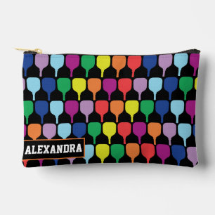 Custom text pickleball Night Court Accessory Pouch