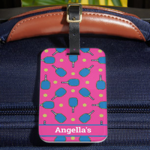 Custom text Pickleball Playtime Luggage Tag