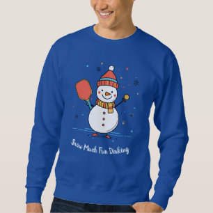 Custom text Pickleball Snowman Cheer Sweatshirt