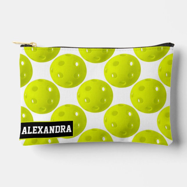 Custom text Pickleball Zesty Dink Accessory Pouch (Front)