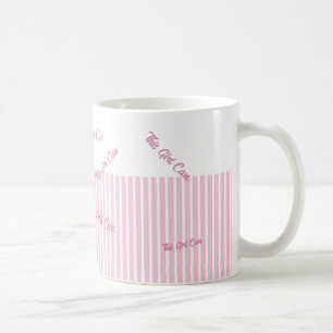 Custom Text Pink Coffee Mug