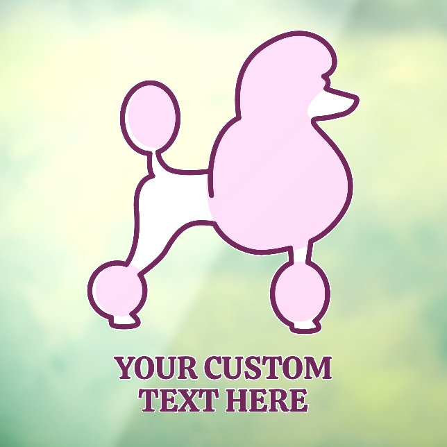 Custom Text Pink Poodle (Sheet 3)