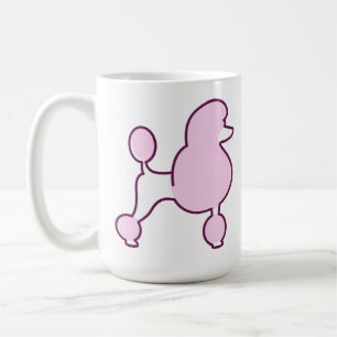 Custom Text Pink Poodle Coffee Mug