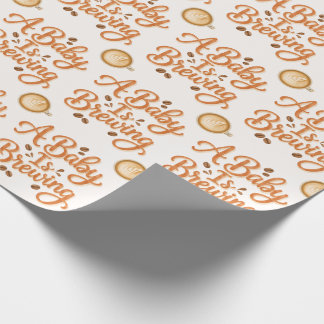 Custom Text Pink Watercolor Elephant Baby Shower Wrapping Paper
