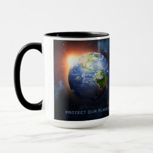 Custom Text Planet Earth Mug